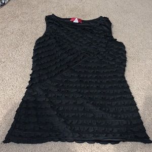 Carina Top with ruffles Size Medium black